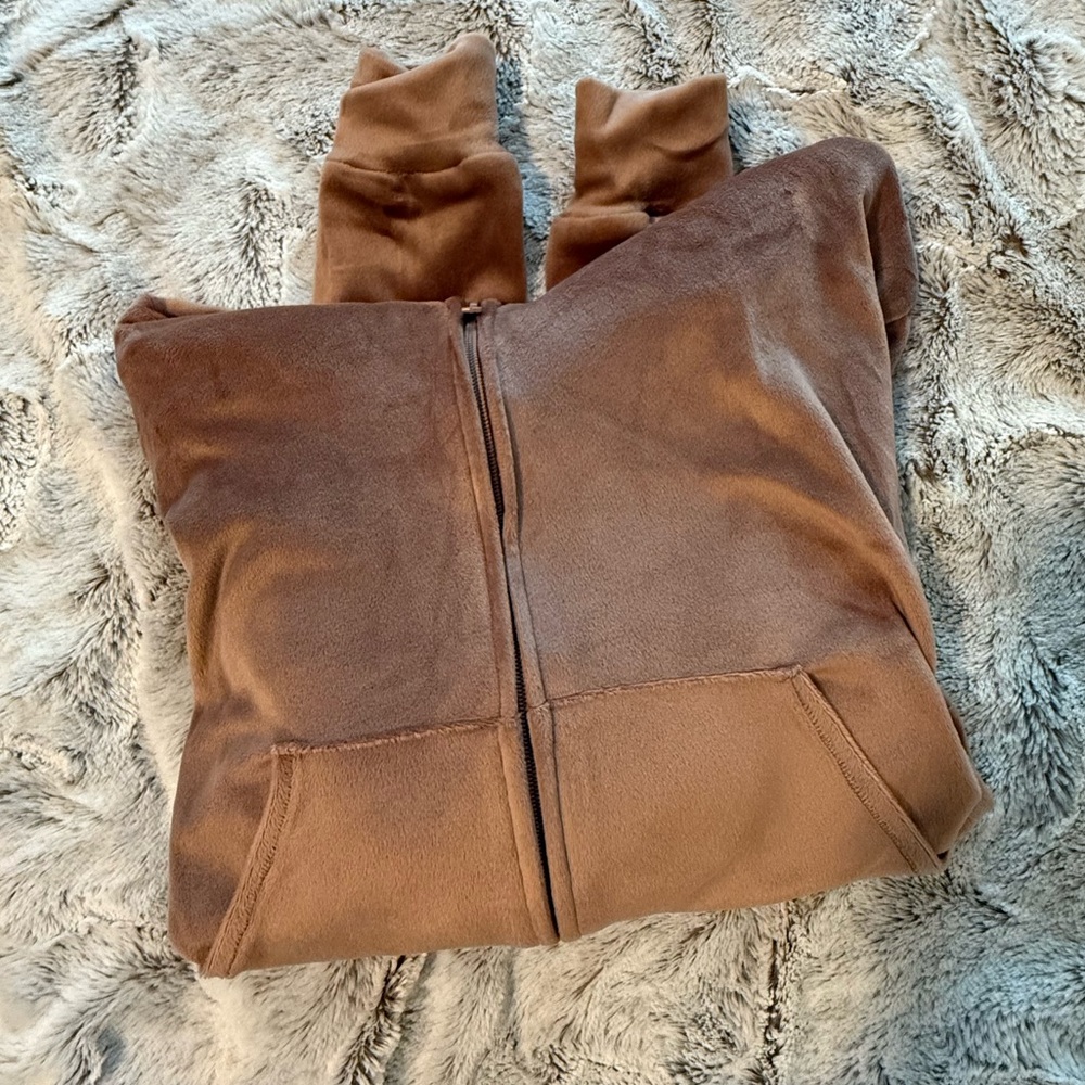 SKIMS light brown Zip-Up Hoodie *New*